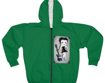 Boop Boop a Doop Zip Hoodie Green #4 Betty Boop