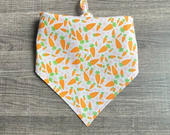 Dog Bandana with Carrots | Easter Bandana | Pet Tie on Bandana