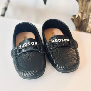 baptism shoes baby boy christening shoes toddler name custom leather shoes ring bearer custom gift baby boy personalized loafers name shoes
