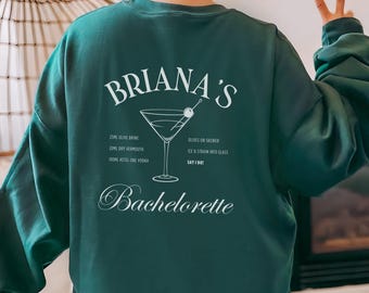 Custom bachelorette sweatshirt dirty martini club shirt bach crewneck custom bach shirt dirty martini social club gift for her martini shirt