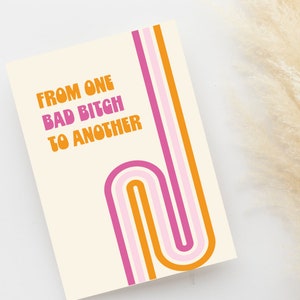 Bad bitch mothers day card new mom funny card grandma trendy birthday card for her from one bad bitch to another card for friend humorous