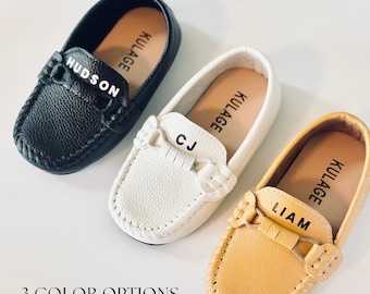 personalized boy dress shoes toddler name shoes custom loafer shoes first steps baby boy gift name keepsake toddler leather shoe custom name
