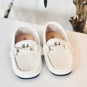 baptism shoes baby boy christening shoes toddler name custom leather shoes ring bearer custom gift baby boy personalized loafers name shoes