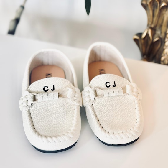 baptism shoes baby boy christening shoes toddler name custom leather shoes ring bearer custom gift baby boy personalized loafers name shoes