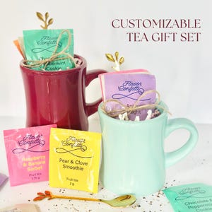 Ensemble cadeau thé tasse à dîner amateur de thé vacances lot de thé cadeau pendaison de crémaillère boîte cadeau thé soins personnels confortable tasse à thé cadeau de remerciement pour ami