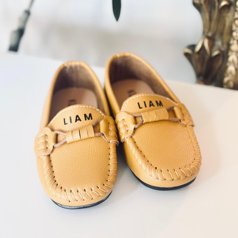 baptism shoes baby boy christening shoes toddler name custom leather shoes ring bearer custom gift baby boy personalized loafers name shoes