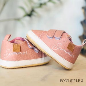 Baby girl gift custom first birthday outfit baby shoes personalized pink shoes newborn gift pink baby shower gift baby girl shoes custom boy
