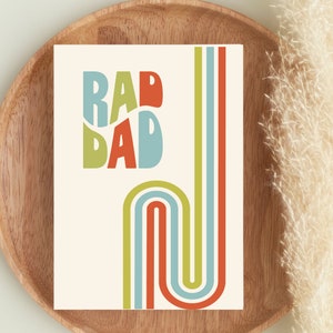 Cartão de pai rad ideia de presente de dia dos pais cartão retrô de pai rad cartão retrô engraçado para ele novo cartão de pai para presente de marido para ele cartão dos anos 70