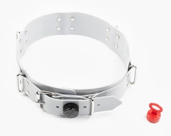 Afsluitbare heupgordel met magnetische Segufix-sluiting en roestvrijstalen D-ringen / bondage / fixatiemiddelen