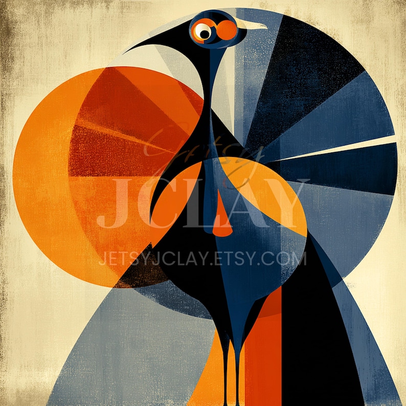 Modern Abstract Turkey Art - 12 Unique Thanksgiving Designs - Etsy