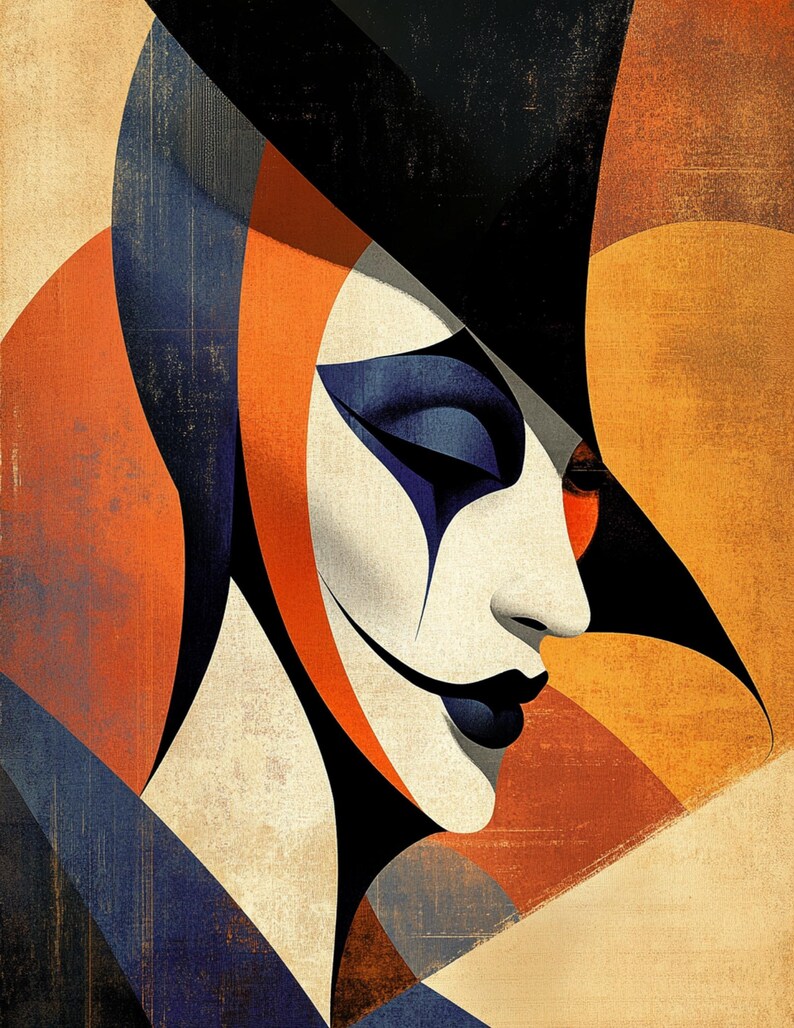 Abstract Fooled Art Deco Jester Clipart: Abstract April Fool's Day Jpgs (digital ...