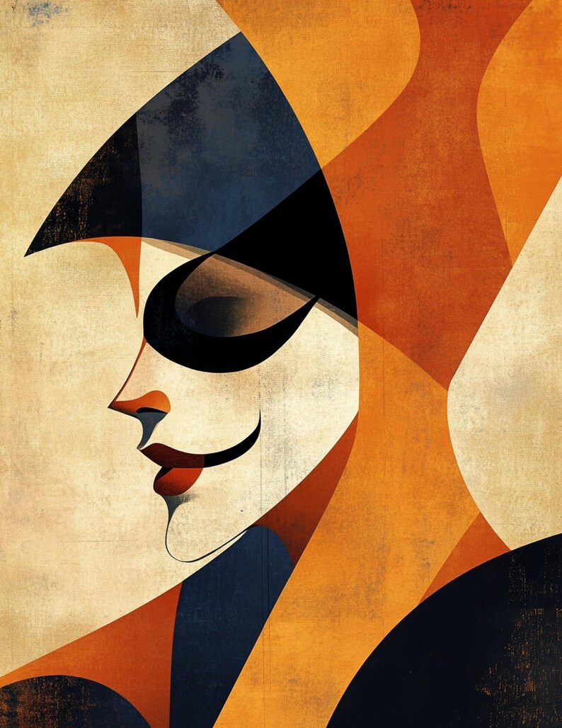 Jester Abstract Art Deco Jester Clipart: Abstract April Fool's Day Jpgs (digital ...