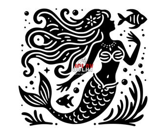 Mermaid PNG, Beach Theme, Summer png, Commercial Use, Instant Digital Download