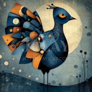 Modern Abstract Turkey Art - 12 Unique Thanksgiving Designs