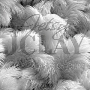 May include: A dense, monochromatic pattern of soft, fluffy white feathers layered together. The image features a semi-transparent watermark overlay with the text Jetsy JCLAY and the website address JETSYJCLAY.ETSY.COM centered across the feathers.