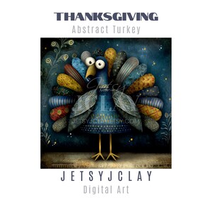 Modern Abstract Turkey Art - 12 Unique Thanksgiving Designs