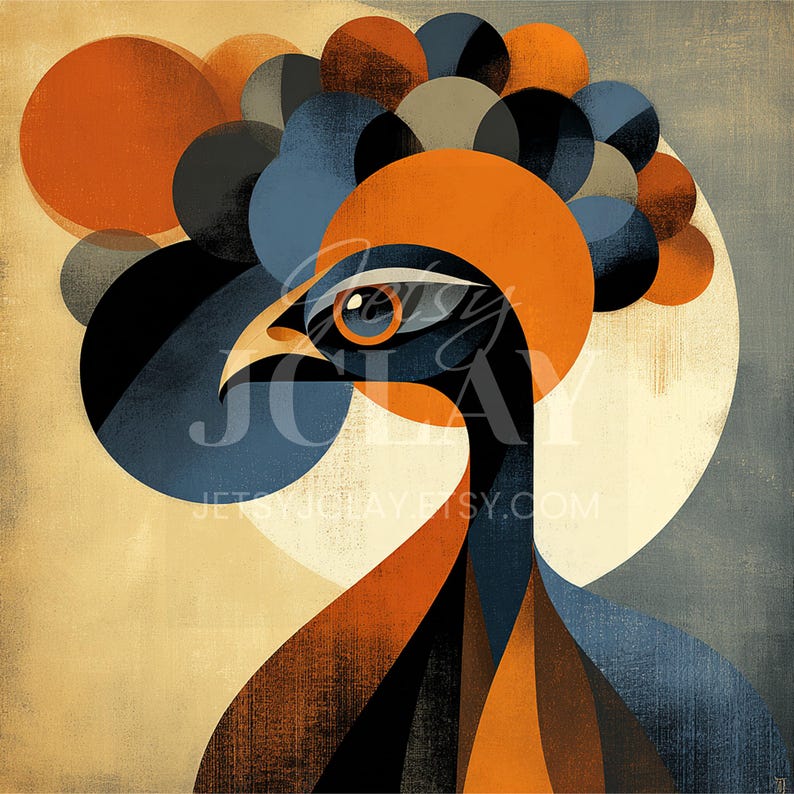 Modern Abstract Turkey Art - 12 Unique Thanksgiving Designs - Etsy