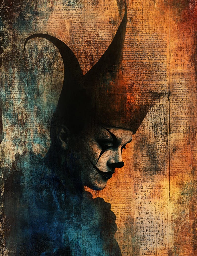 Abstract Fooled JPG Abstract Jester | Commercial Use | Junk Journal, Scrapbook, April ...