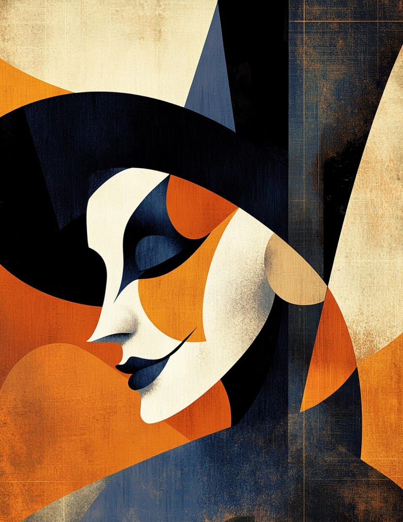 Jester Abstract Art Deco Jester Clipart: Abstract April Fool's Day Jpgs (digital ...