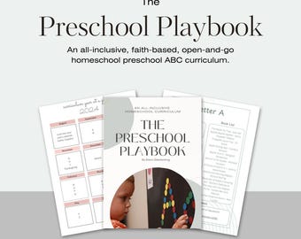 Vorschul-Lehrplan Glaubensbasiert ABC-Lehrplan Alphabet-Aktivitäten Homeschool Prek Plans Charlotte Mason Vorschule ABC-Lernen Montessori