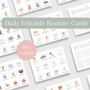 Tägliche Routinekarten Druckbarer visueller Stundenplan Kleinkind-Routine-Diagramm für Kinder, die einen täglichen Rhythmus überprüfen