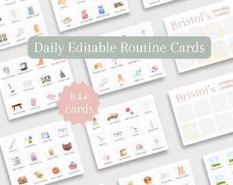 Daily Routine Cards Printable Visual Schedule Toddler Routine Chart for Kids Chart Daily Rhythm Checklist Montessori Preschool Schedule