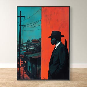 Kampala, Oeganda: surrealistische poster Afrikaanse stad (digitale download)