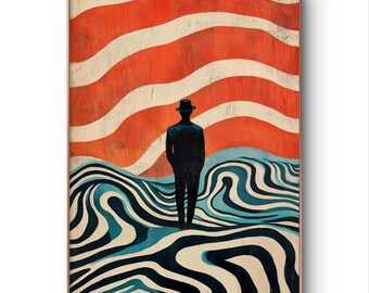 Hypnotic Man: Printable Wall Art - Surreal Poster, Instant Download (50x70 cm)