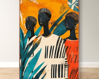 Kigali, Ruanda: Póster constructivista afrocéntrico (Descarga digital)