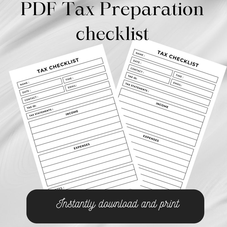 Pdf TAX PREPARATION Template Checklist, Easy to Use Tax Organizer Pdf Pdf TAX PREPARATION Template Checklist, Easy to Use Tax Organizer Pdf