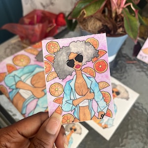Sticker mashup Jane Lane x Orange Cassidy – Daria Fan Art, sticker catch AEW, sticker inspiré du vaisseau spatial Jefferson « Jane », Alt Cartoon Aest