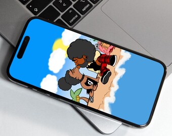 Simpsons x Horror Phone Wallpaper: Groovy Digital Art (PNG Download)