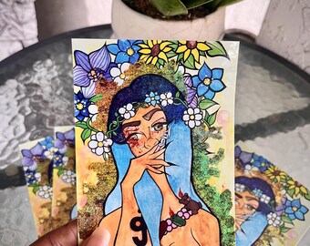 May Queen Sticker – Midsommar Inspired Folk Horror Art