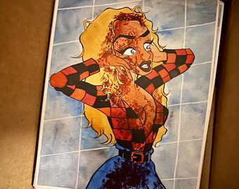 RABID AND CURSED Art Print: Horror Film Inspired Watercolor (8.5”x11”)