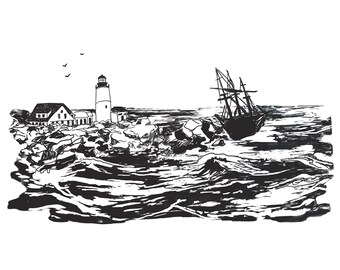 Portland Maine Folding Card Set - Blank Inside