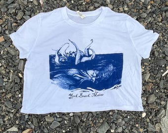 Nautical Lighthouse Cropped T-shirt