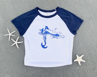 Women's Mermaid Baseball Tee - Girl Crush