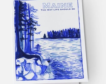 Downeast Maine Folding Card Set - Blank Inside