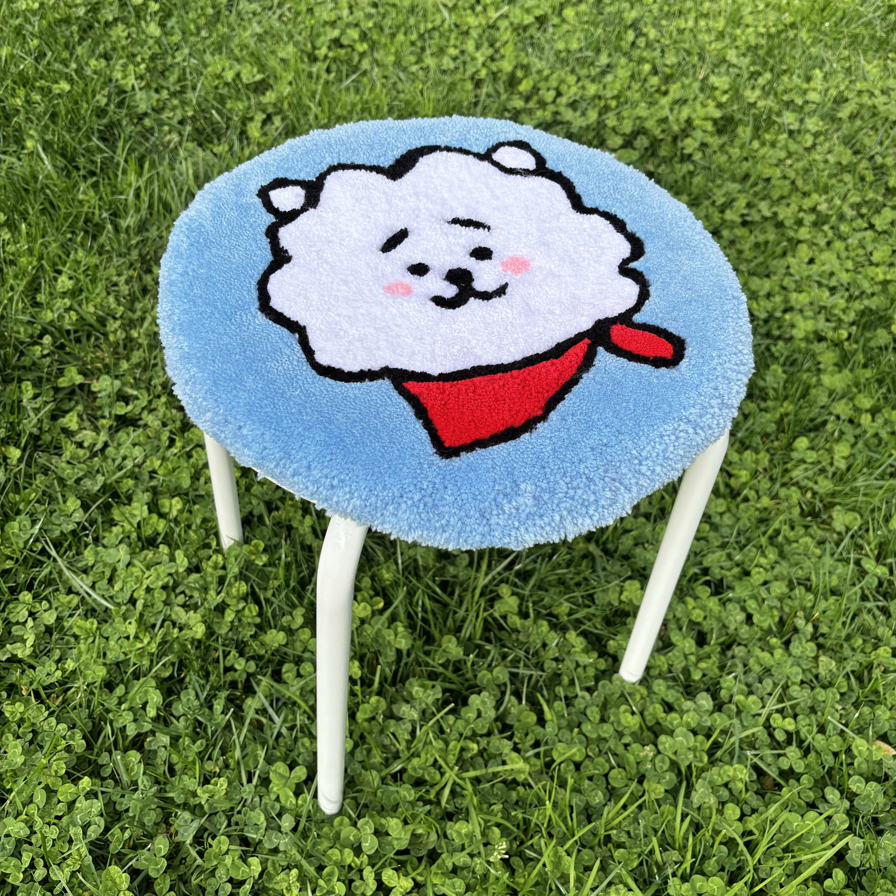 Custom BT21 RJ Tufted Rug Stool - Etsy