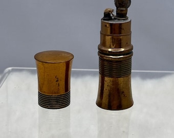 Vintage EMBRUJO MYRURGIA Brass Lipstick Lighter Two Inch Gold MCM Glamour