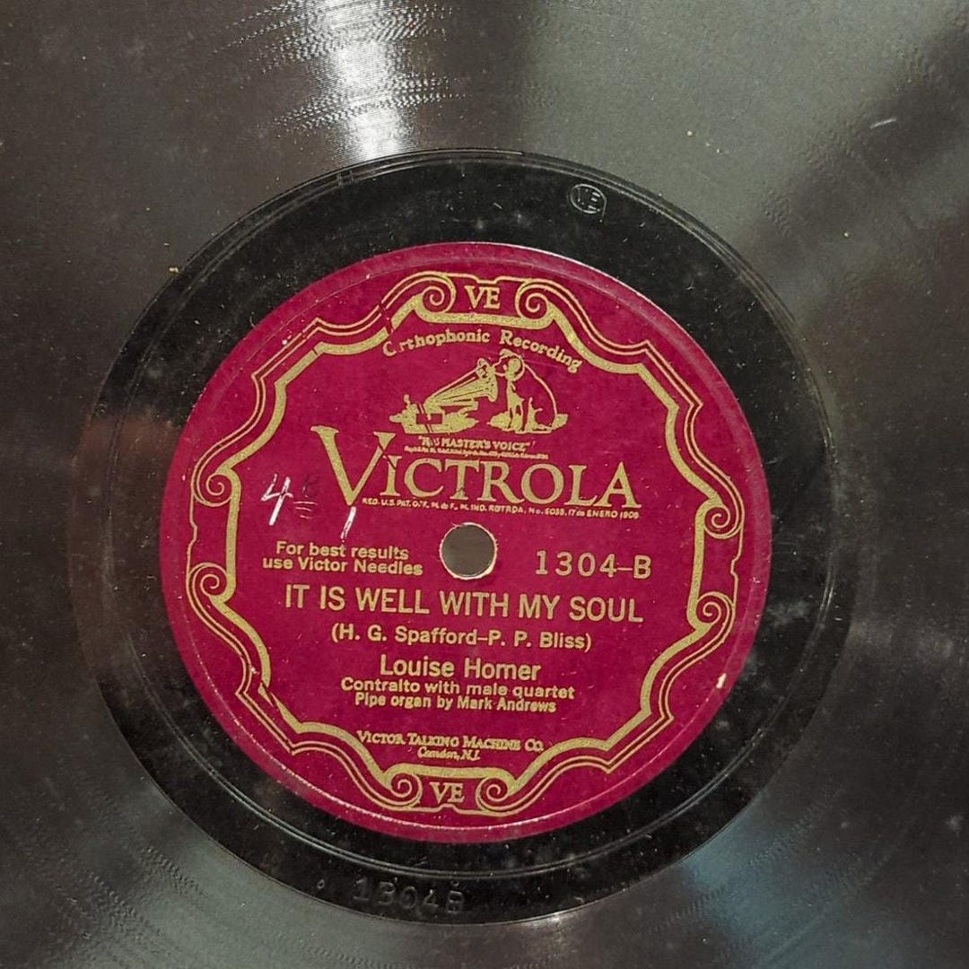 Shellac Music Vintage 78 Record LP Album Disc Shellac Vinyl 1301 Louise Homer ...