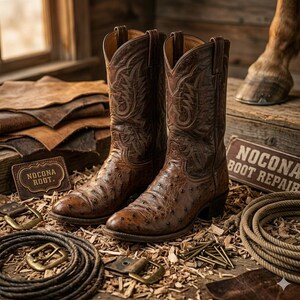 Nocona Cowboy Boots Ostrich - Etsy display picture 2