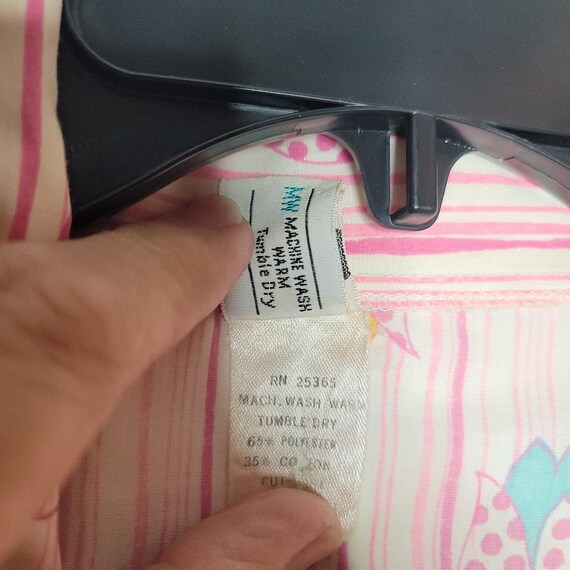 GAYMADE Vintage Pink Flowers funky Housecoat Dres… - image 8