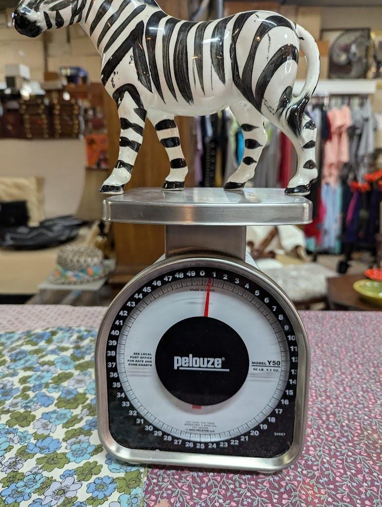 Vintage Ceramic Zebra Figurine Made in Japan Hand Painted 9