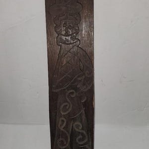 Vintage Dutch wooden cookie mold handmade gingerbread board Speculoos Speculaas