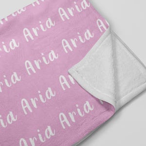 Personalized Name Pink Minky Blanket, Baby Gift, Kids Gift, Baby Blanket, Soft Blanket, Custom Name Blanket for Kids