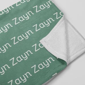 Coperta minky verde personalizzata con nome, coperta con nome per neonati, coperta verde per bambini, coperta con nome personalizzato, morbida coperta per neonati, regalo per neonati