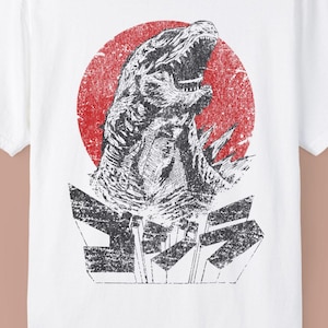 Japanese Monster Godzilla-like Vintage Kaiju T-shirt, Retro Anime Shirt, Unique Gift for Anime Fans, Japanese Manga Gift, Comfort Colors