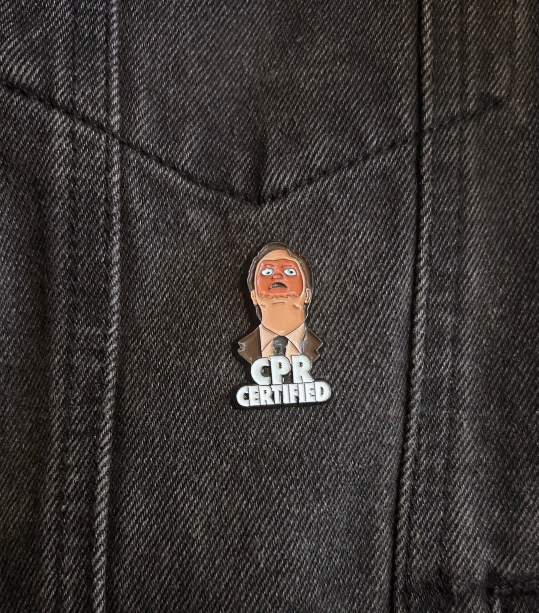 CPR Certified Dwight Schrute Pin - Etsy