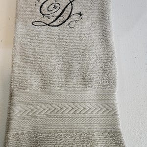 Hand towel with letter D